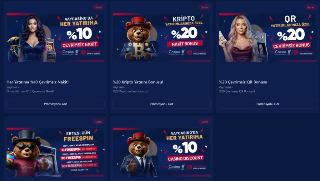 vaycasino bonusları